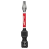 The image shows a SHOCKWAVE™ 2" Impact Duty TORX® T15 Power Bit. It features a red Milwaukee-branded shaft with a hexagonal base and a T15 TORX tip designed for impact drivers.