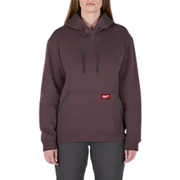 An image showing a Women's FREEFLEX™ Pullover Hoodie in purple. This hoodie features a relaxed fit and drawstring hood.