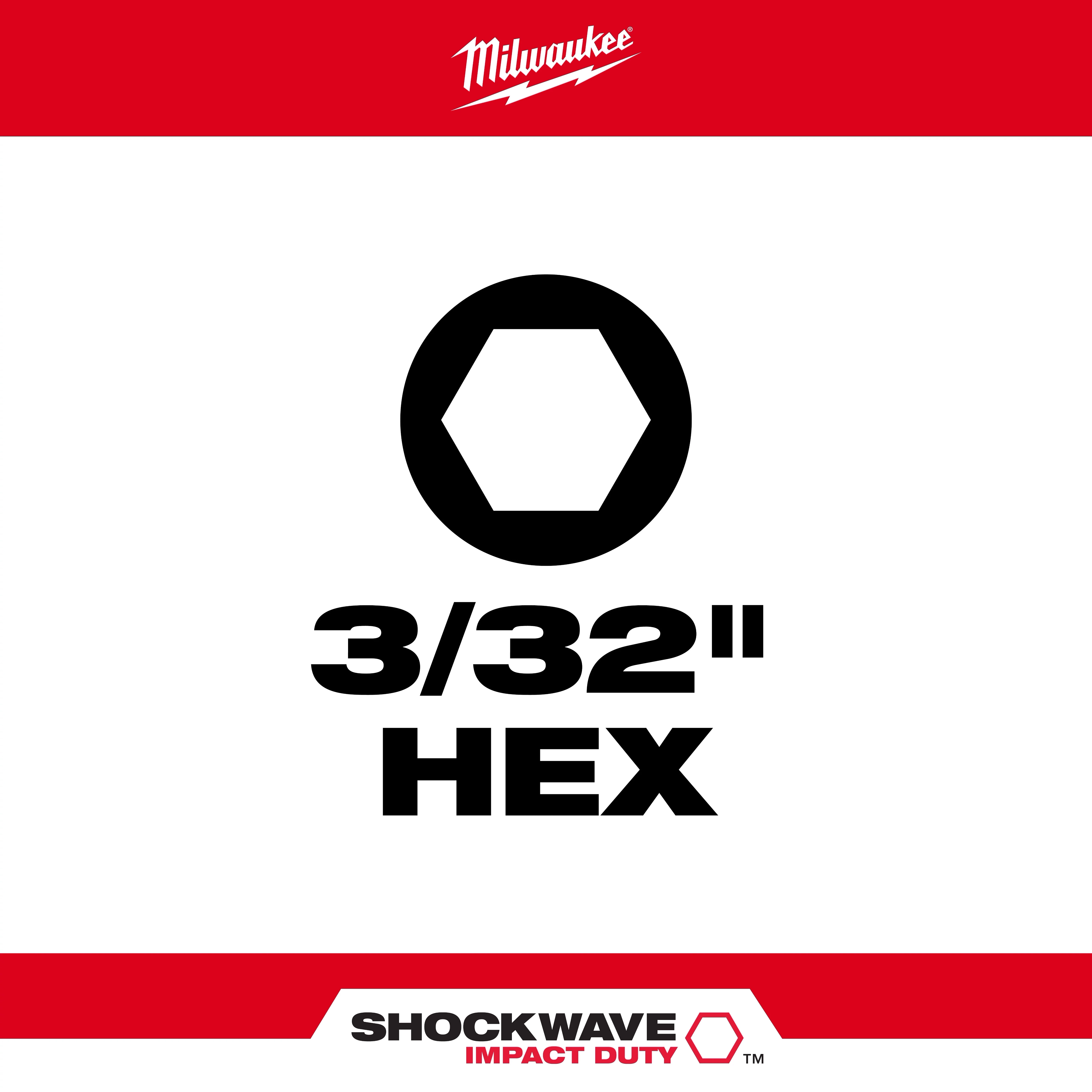 3/32" HEX SHOCKWAVE Bit Type Asset