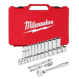 28pc 3/8" Drive SAE Ratchet and Socket Set