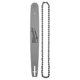 20" .325" Pitch, .043" Gauge Saw Chain and Guide Bar Set, including a metallic guide bar and a matching saw chain.