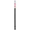 This is an image of a Milwaukee carbide-tipped glass and tile drill bit. It has a red and black body with the Milwaukee logo on the red section. The tip is designed for precise drilling.