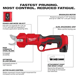 M12™ Brushless Pruning Shears Walk Around Tile (Kit)