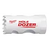 RANGE%20OF%20Hole%20Dozer%20Bi-Metal%20Hole%20Saw%20%201%22%201%2F16%22, a white cylindrical cutting tool with serrated edge and brand name in red.