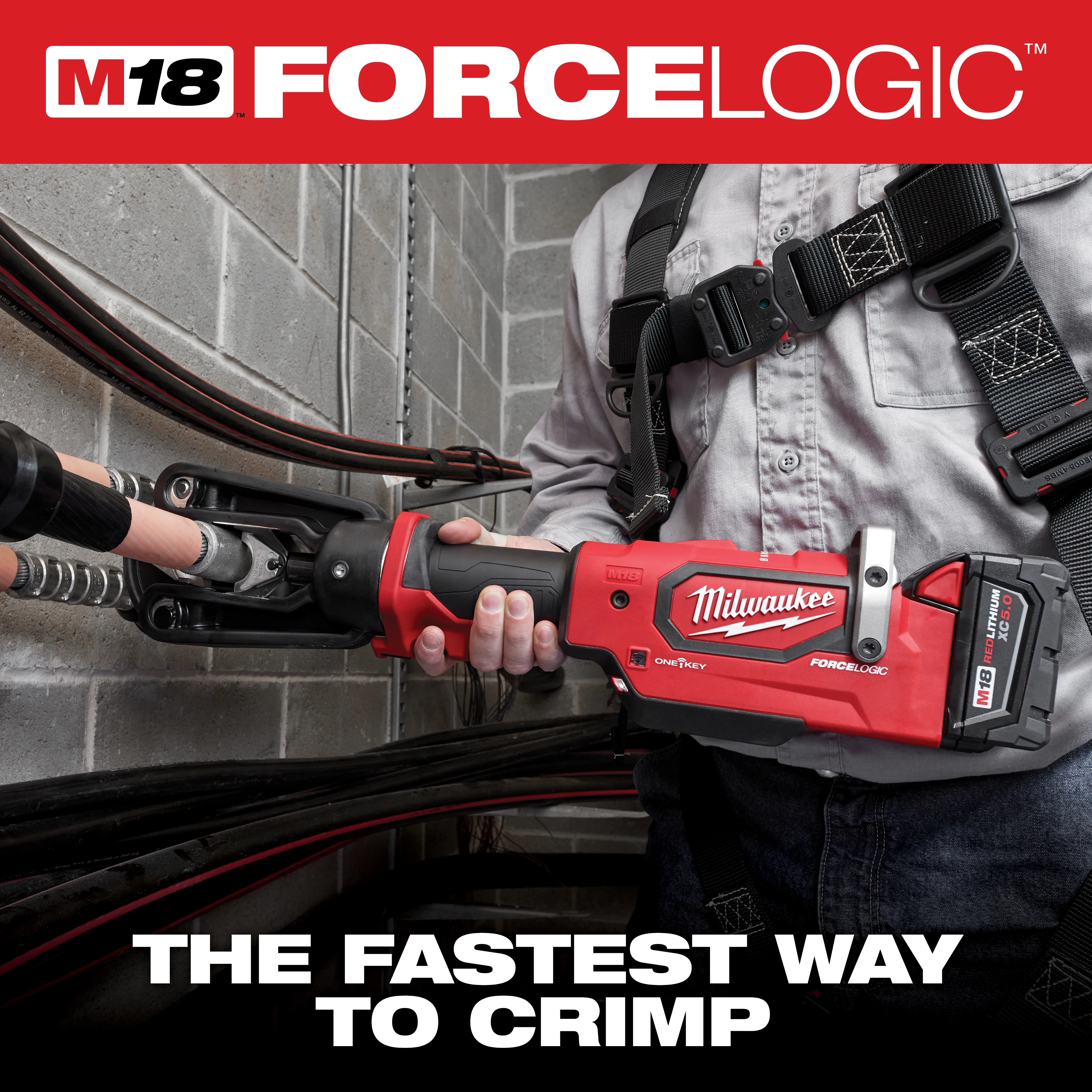 M18 FORCE LOGIC Cordless 15T Crimper Kit - 3