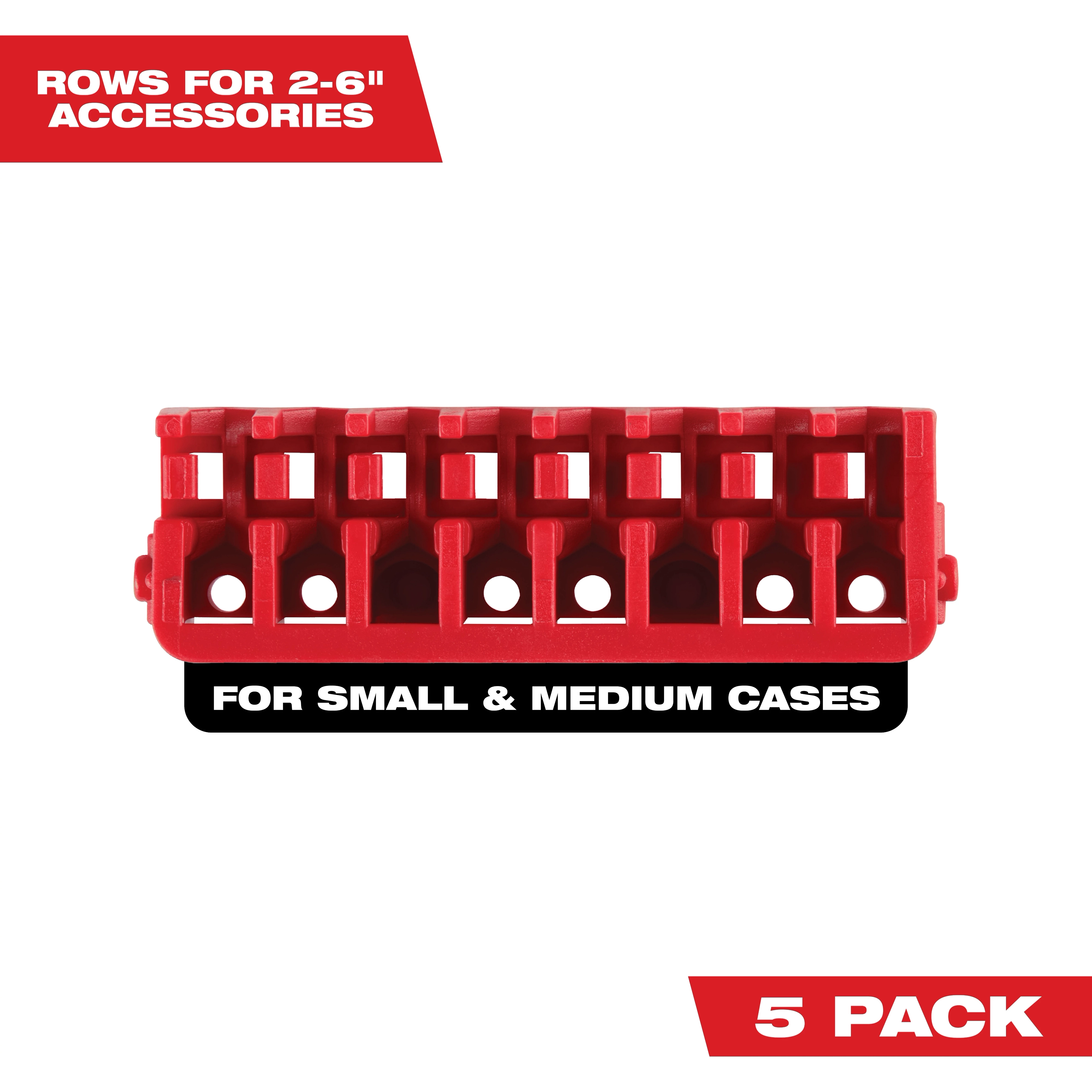 MILWAUKEE® Small & Medium Case Rows for Impact Driver Accessories 5PK