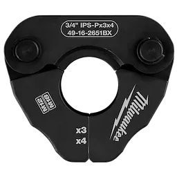 3/4" IPS-P Pivoting Press Ring for M18 and M12 FORCE LOGIC Press Tools, black with brand logo and adjustment markings.