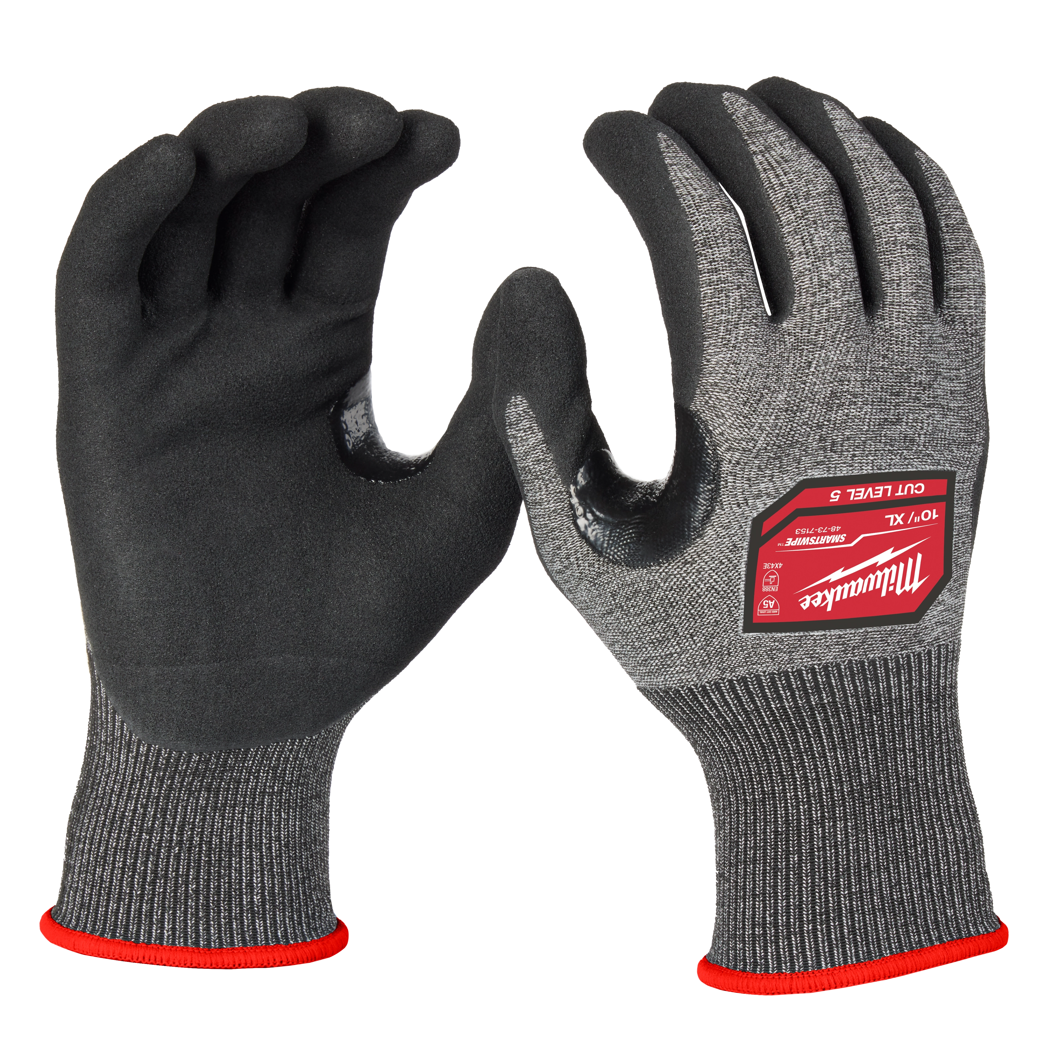 Cut Level 5 High-Dexterity Nitrile Dipped Gloves (XL) | Milwaukee Tool