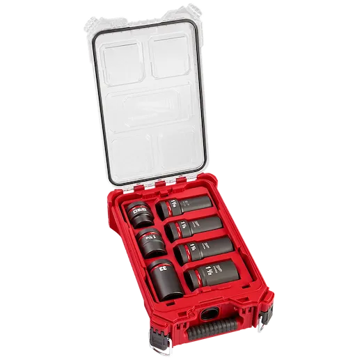 SHOCKWAVE™ Impact Duty 1” Drive 7PC MM & SAE Wheel Service Socket with PACKOUT™
