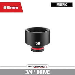 SHOCKWAVE Impact Duty 3/4" Drive 58MM Standard 6 Point Socket centered on a plain background.