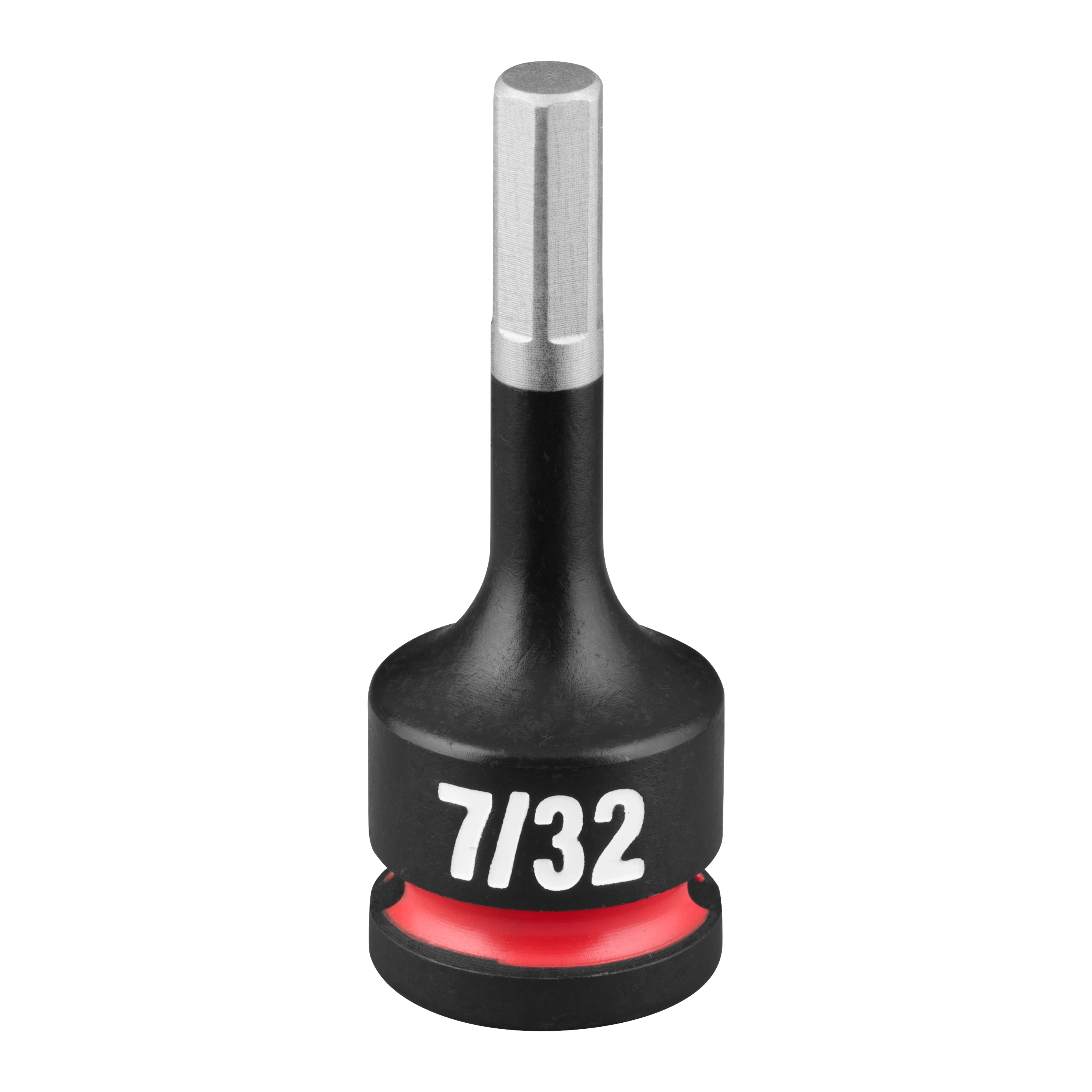 SHOCKWAVE Impact Duty 3/8" Drive 2" Hex 11/32 Bit Socket, black with a silver hex head and white "7/32" marking on the base, and a red ring near the bottom.