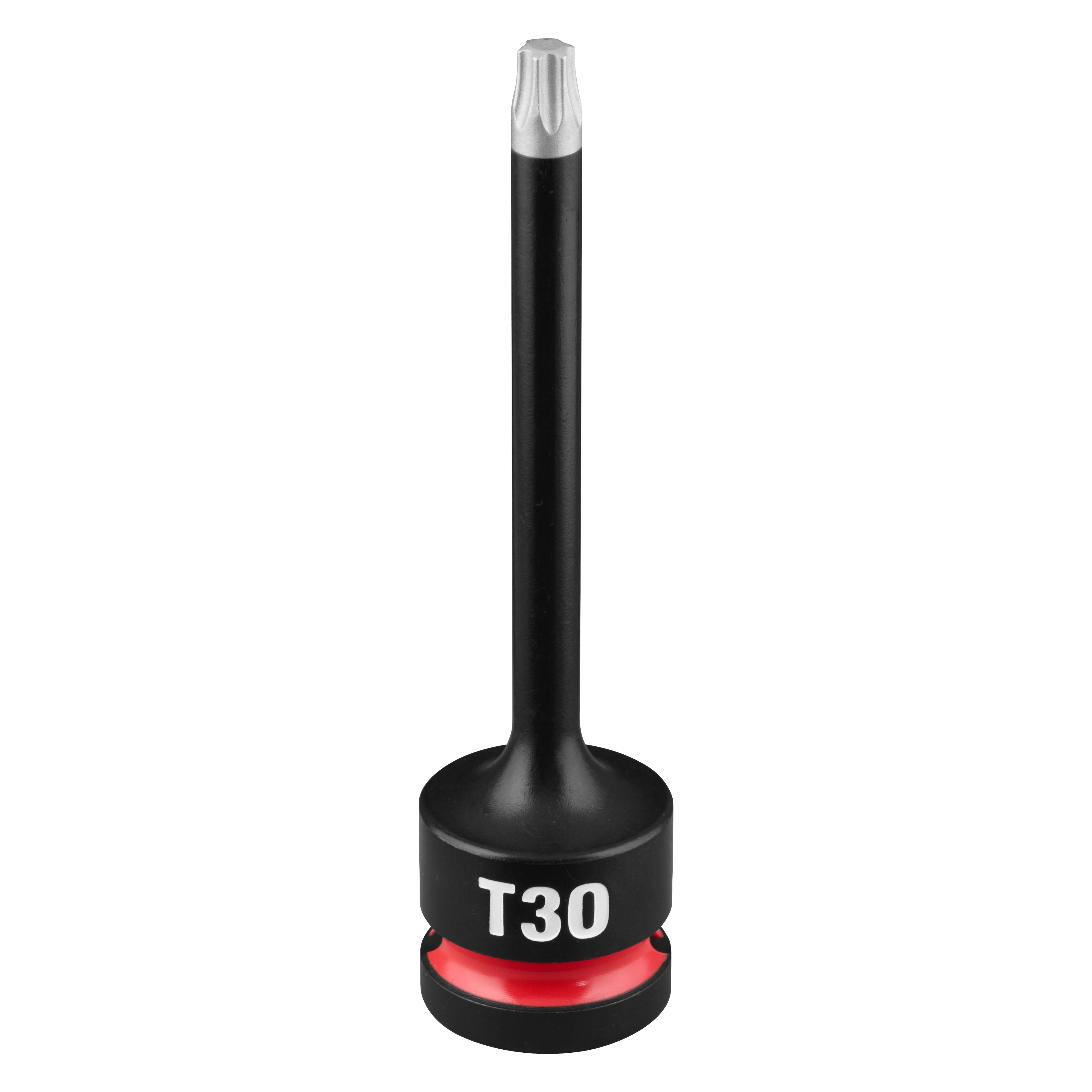 SHOCKWAVE Impact Duty 1/2" Drive 4" Torx T30 Bit Socket standing upright on a plain background.