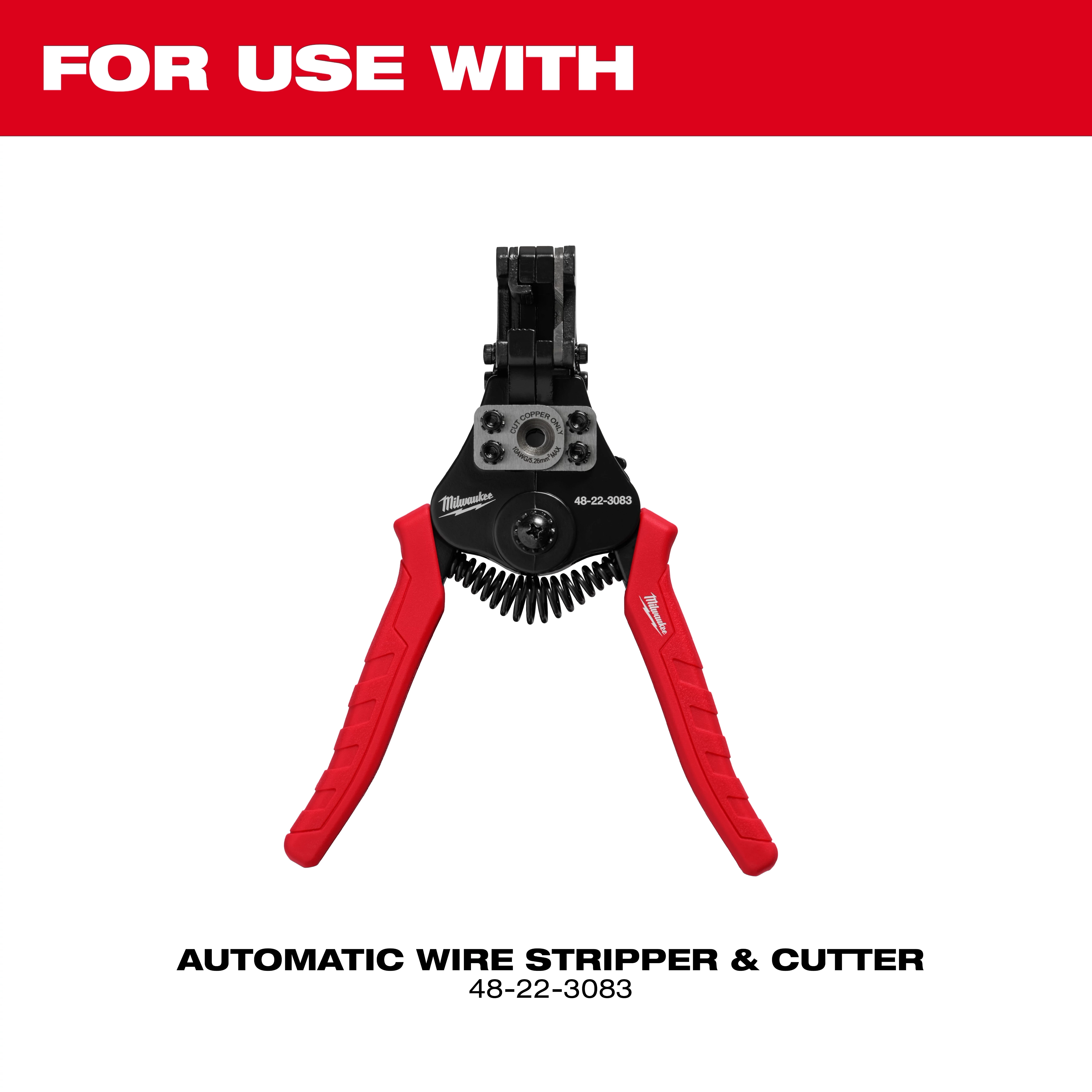 Automatic Wire Stripper Replacement Blade Kits are compatible with the Automatic Wire Stripper & Cutter model 48-22-3083, shown here.