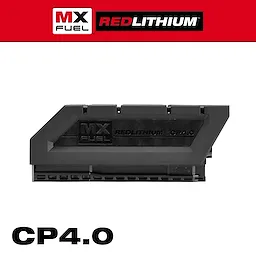 MX FUEL REDLITHIUM CP4.0 Battery Pack displayed against a red and white background.
