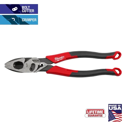 9" Lineman's Pliers w/ Crimper and Bolt Cutter (USA)