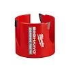 Red 3-inch BIG HAWG with Carbide Teeth by Milwaukee, featuring three large cutting edges and designed for woodcutting applications.