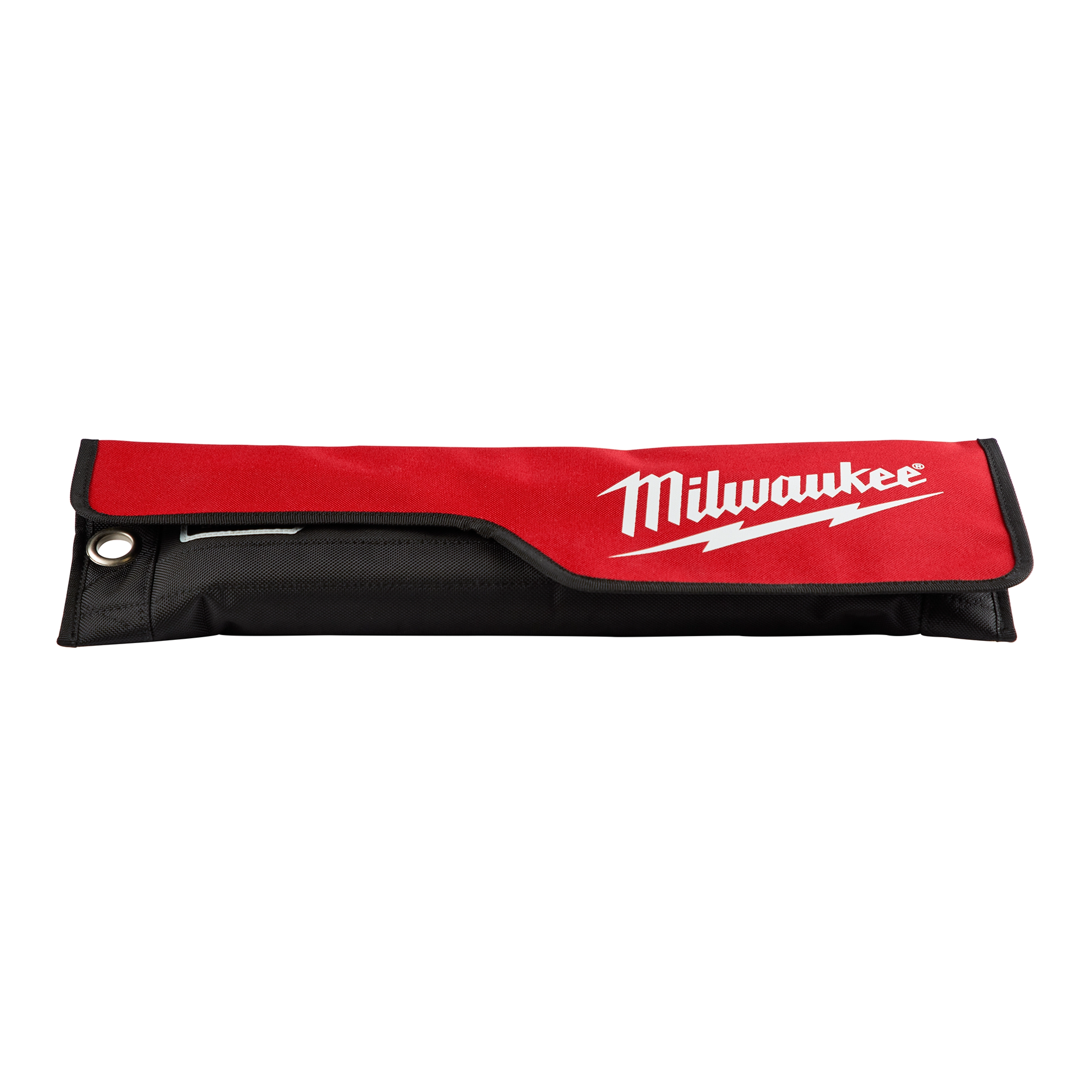 Milwaukee REDSTICK Digital Level with PINPOINT Measurement Technology in a black and red protective case featuring the Milwaukee logo.