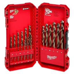 RED HELIX™ Cobalt Metric Drill Bit Set – 19PC