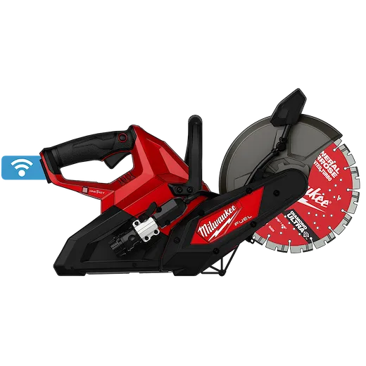 M18 FUEL 9” Cut-Off Saw w/ ONE-KEY on a plain background, showing side profile with blade and handle.