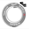 Round metallic ring marked with "350 MCM Cu THHN/XHHW S Bushing" and brand name. The inner circle is hollow with an attached dark metal clip. The item appears silver with clear, engraved labels.