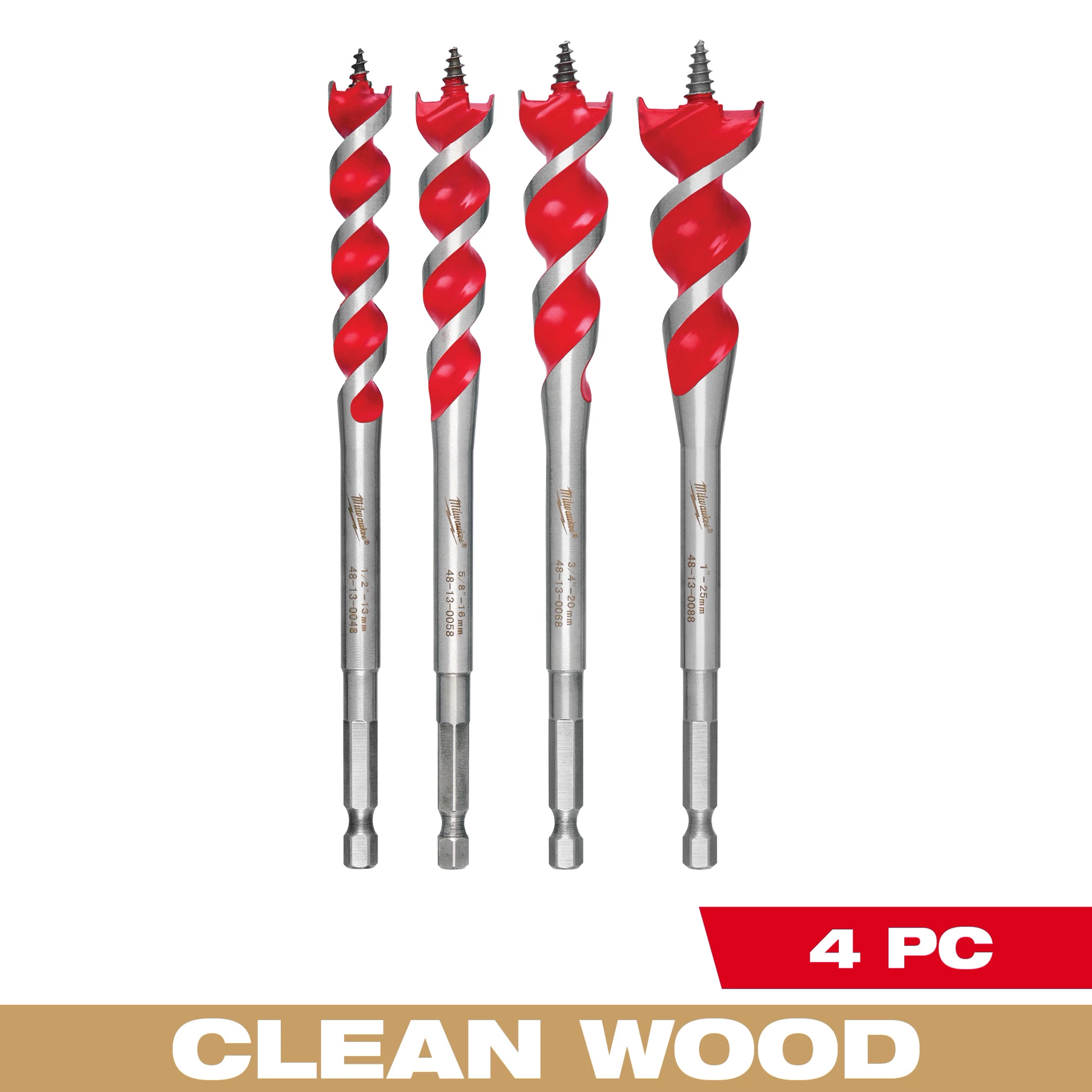 SPEED FEED™ Wood Bit 6-1/2" Set - 4 PC