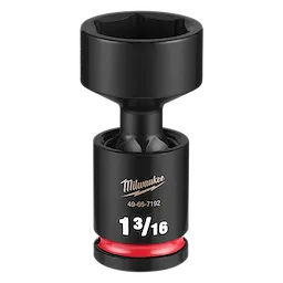 SHOCKWAVE Impact Duty 1/2" Drive 1-3/16" Standard Swivel Socket standing upright with a red ring near the base.