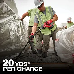 M18 FUEL Concrete Pencil Vibrator App Shot w/ Overlaid USPs