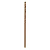 The RED HELIX™ Cobalt 5/64" Drill Bit is a small, spiral-fluted drill bit made of cobalt. It features a gold finish, designed for durability and precise drilling in tough materials.