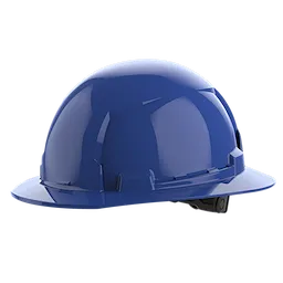 BOLT Blue Full Brim Hard Hat w/6pt Ratcheting Suspension (USA) - Type 1, Class E on a plain white background