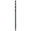 1/2" x 12" Aircraft Length Black Oxide Drill Bit, featuring a long shank and spiral grooves for efficient drilling in hard materials.