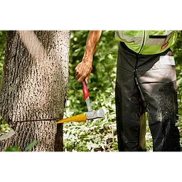 Worker using the 16” Splitting Axe