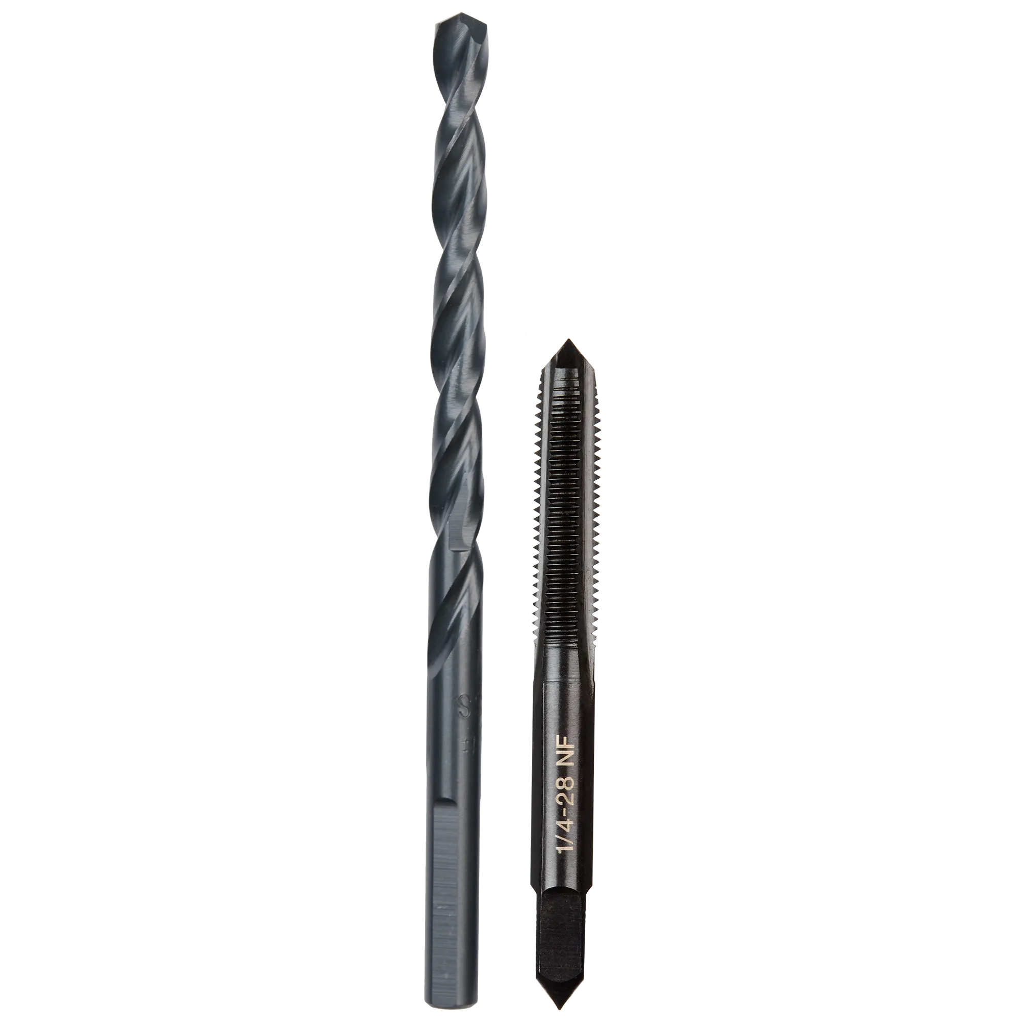 1/4"-28 NF Straight Flute Plug Tap & #3 Drill Bit