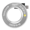 Milwaukee 49-16-B250C knockout punch die with "THHN/XHHW," "250 MCM CU" inscriptions, and a yellow marking on a metallic circular disc.