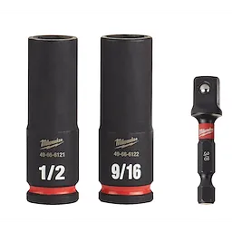 3PC SHOCKWAVE Impact Duty™ 3/8" Drive SAE Deep 6 Point Socket Set