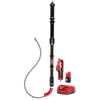 M12 TRAPSNAKE 6' Toilet Auger includes a black auger with a flexible metal coil, red power tool, battery, and charger.