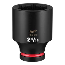 SHOCKWAVE Impact Duty 1" Drive 2-9/16" Deep 6 Point Socket standing upright on a plain background.