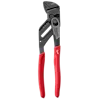 The 10" Pliers Wrench features a black adjustable jaw and handles with red, non-slip grips for secure usability. The tool includes measurement markings on the jaw for precise adjustments.