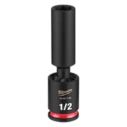 SHOCKWAVE Impact Duty 3/8" Drive 1/2" Deep Swivel Socket standing upright on a plain background.