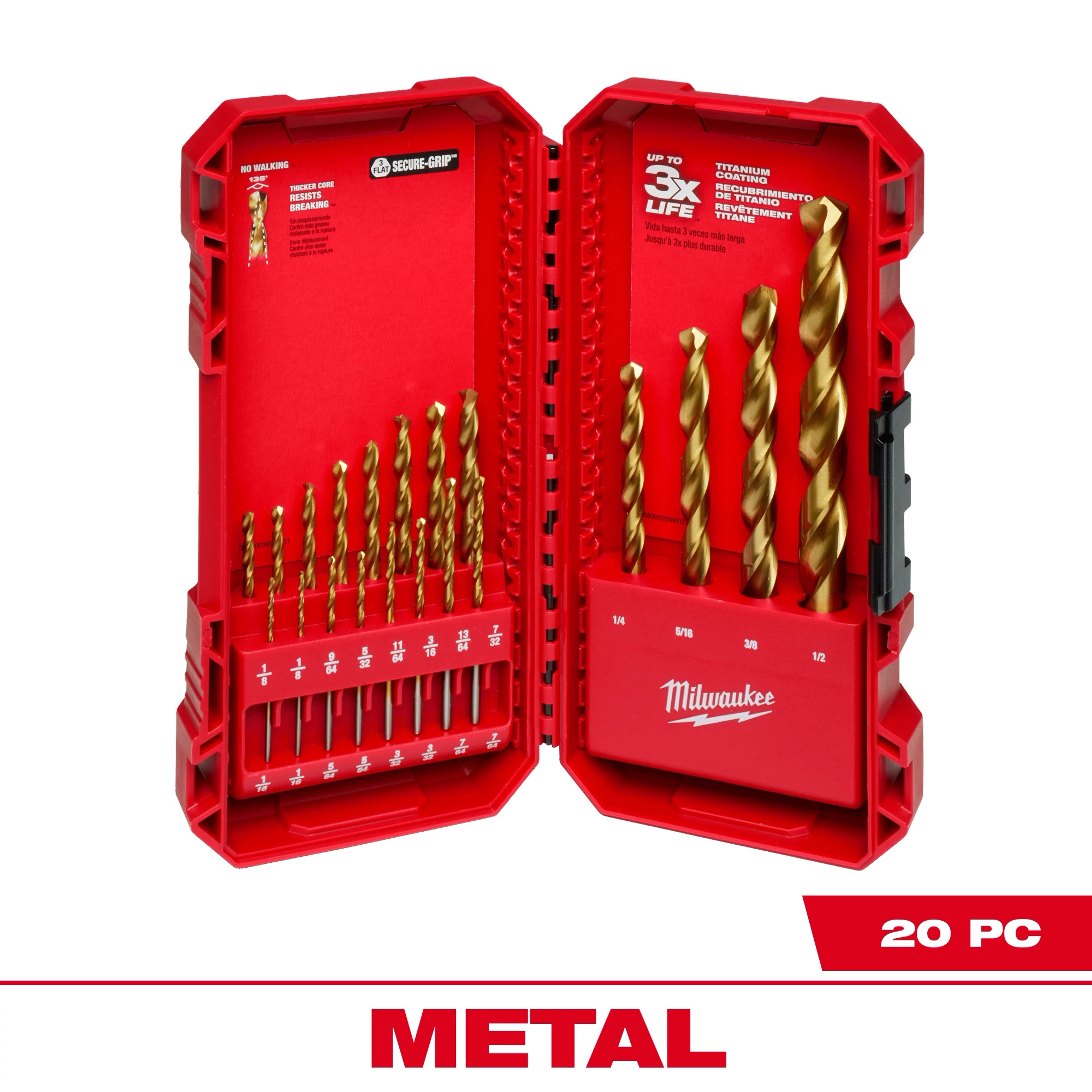 THUNDERBOLT® Titanium Drill Bit Set – 20PC