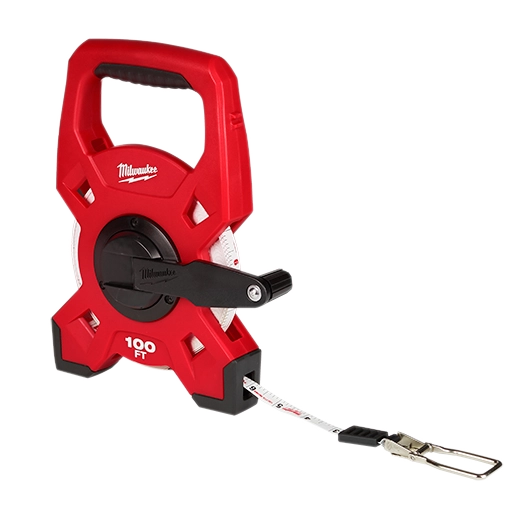 Milwaukee 48-22-5310 Fiberglass Open Reel Long Tape Measure - 100m / 330ft - Metric/Standard - Limited Lifetime Warranty