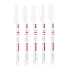 Five 3" 12TPI T-Shank Multi-Material Bi-Metal Jig Saw Blades are aligned vertically, featuring white and red markings.