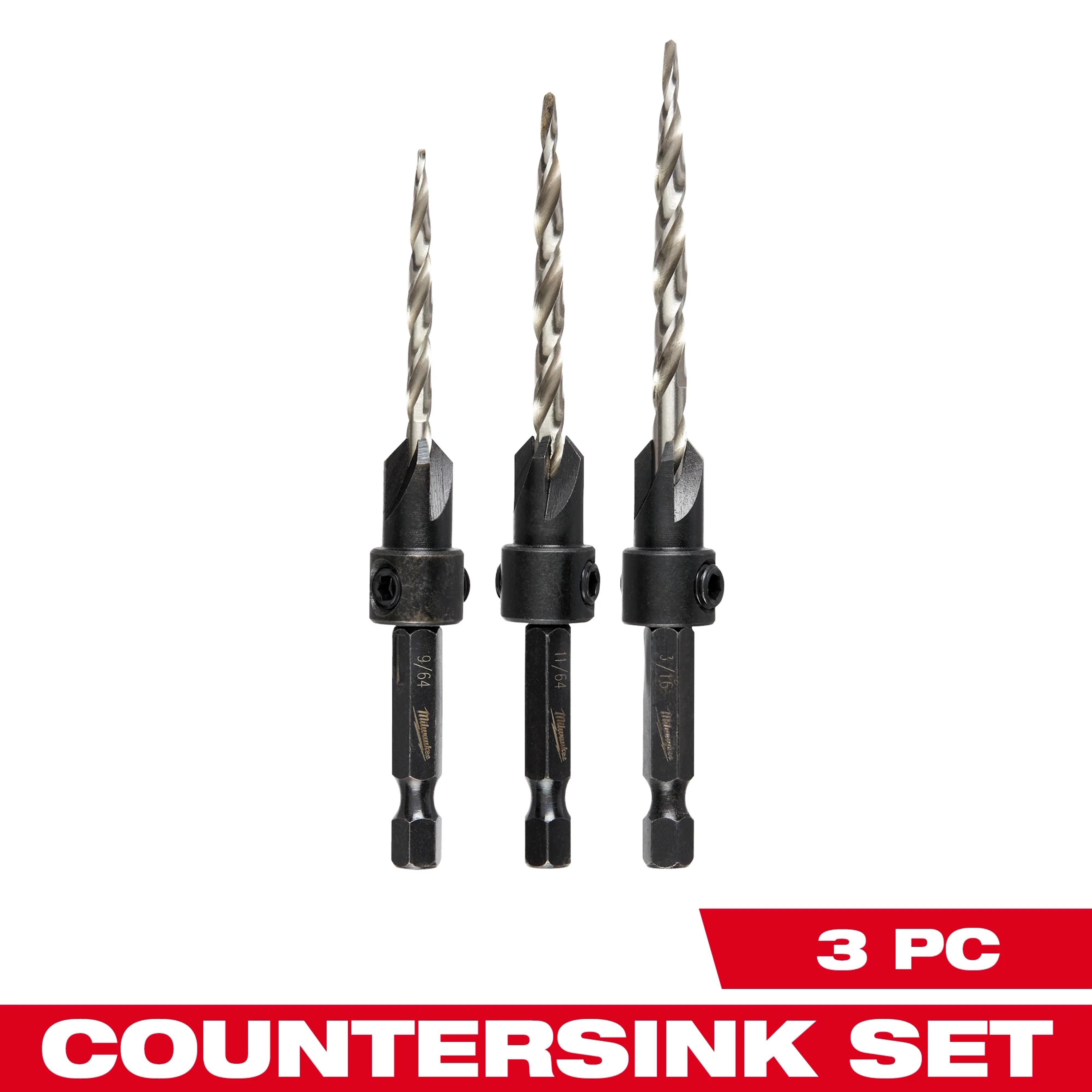 #6/#8/#10 3PC COUNTERSINK SET