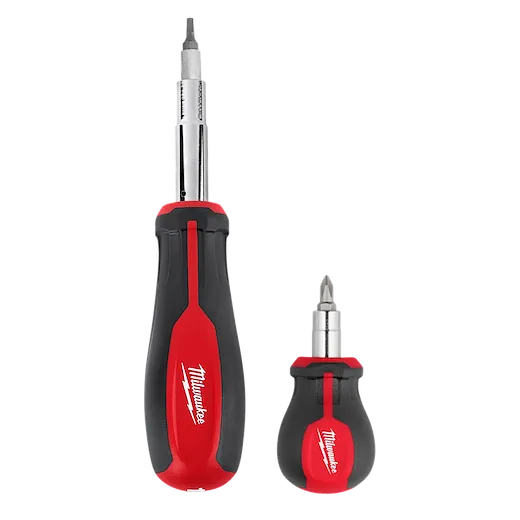 2pc 11-in-1 Multi-Bit Screwdriver and 6-IN-1 Stubby Multi-Bit Screwdriver Set