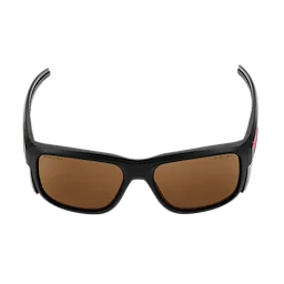 Full Frame Safety Glasses with Removable Side Shields feature brown anti-scratch lenses. The glasses have a black frame, curved arms, and provide extra protection with detachable side shields. Suitable for industrial or outdoor use, offering durability and clarity without compromising safety.