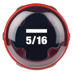 Top view of the 5/16" Slotted 6" Cushion Grip Screwdriver (USA) displaying the size marking on the handle's end cap.