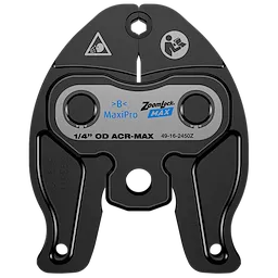 1/4" ZoomLock MAX Press Jaw for M12 FORCE LOGIC Press Tools, black with silver labeling, designed for pipe press fittings.