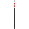 Image of a SHOCKWAVE™ 6" Power Bit TORX® T25 Power Bit. It is a long, black drill bit with a TORX® T25 head, featuring a red section near the top with the Milwaukee logo.