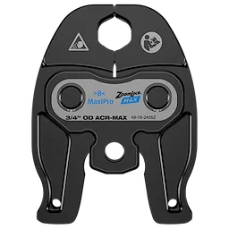 3/4" ZoomLock MAX Press Jaw for M12 Force Logic Press Tools, featuring dual bolts and suitability for ACR-Max pipes.