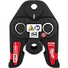 RLS ACR Press Jaws for M18 FORCE LOGIC Press Tools, featuring a black and red design with attachment points and warning labels.