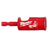 3/4" Diamond Grit Hole Saw, red, with a hex shank and diamond-coated cutting edge, designed for enhanced cutting efficiency.